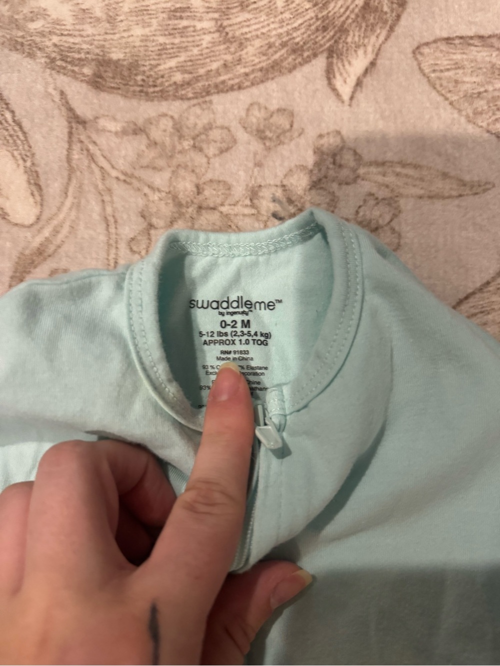 SwaddleMe Light Aqua Zippered Baby Sleep Sack
